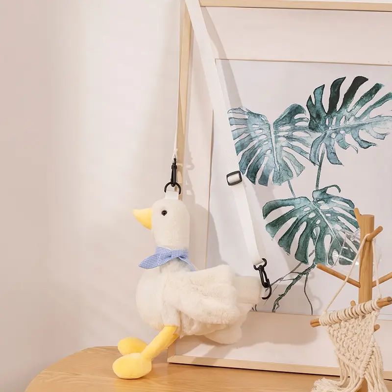 Cute Plush Duck Crossbody Bag for Girls
