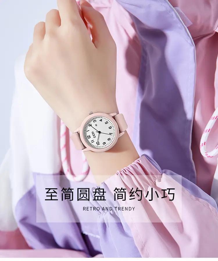 Women's Black Silicone Quartz Watch with Simple Calendar — feature 2