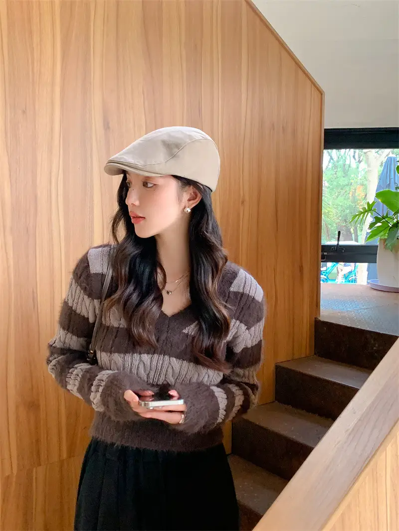 British Style Vintage Newsboy Hats Women Solid Color All-match — feature 12