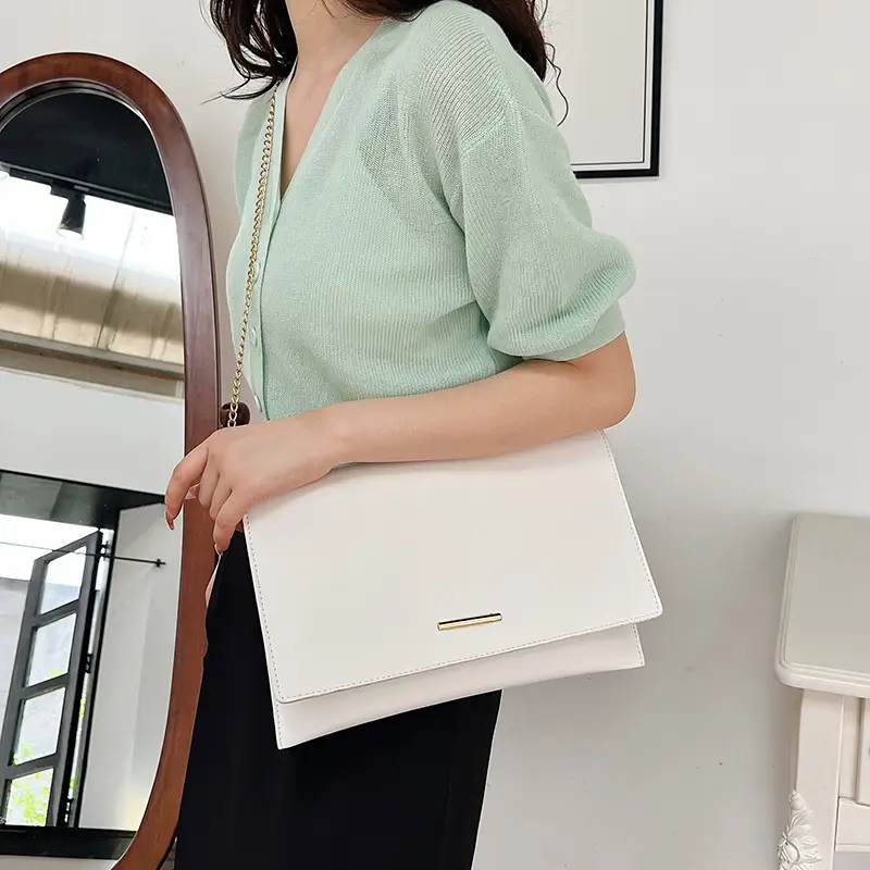 Orange Chain Clutch Bag for Women Summer - Image 8