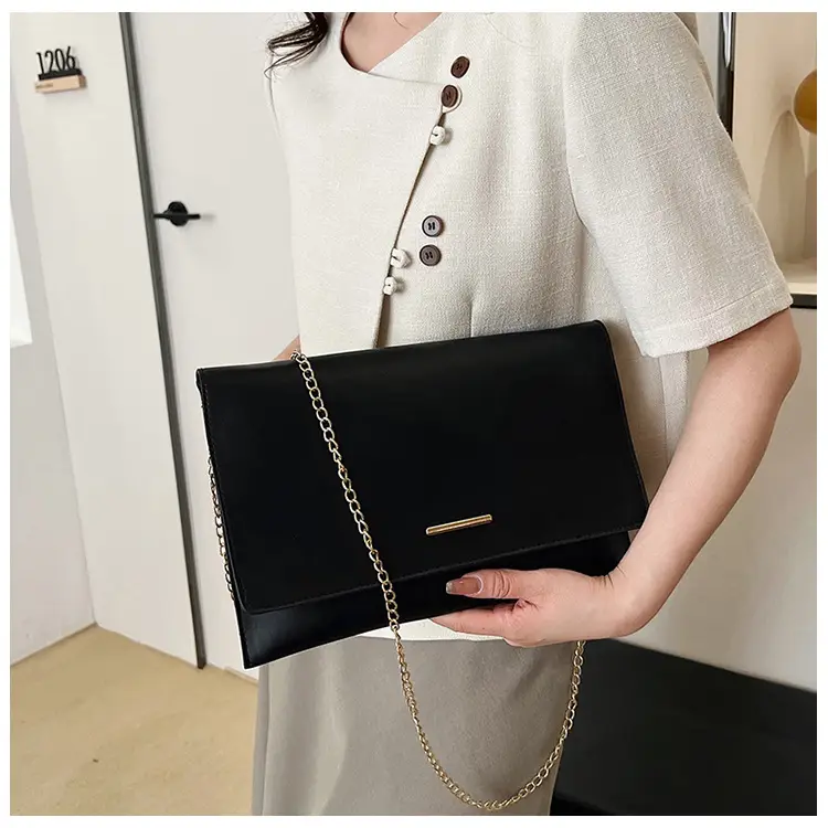 Orange Chain Clutch Bag for Women Summer — feature 11