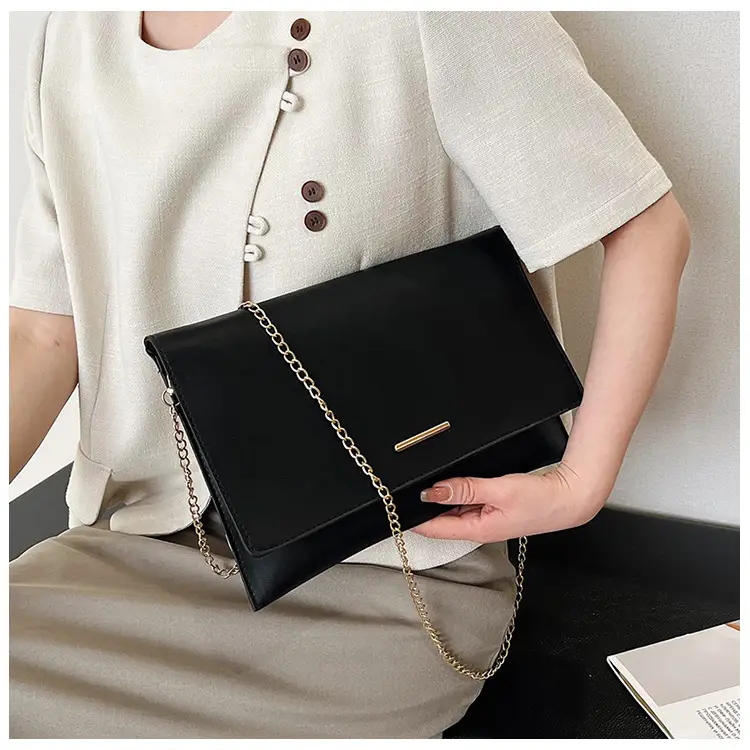 Orange Chain Clutch Bag for Women Summer — feature 12