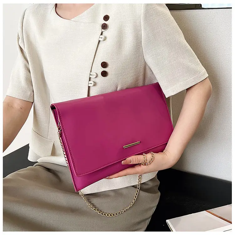 Orange Chain Clutch Bag for Women Summer — feature 14