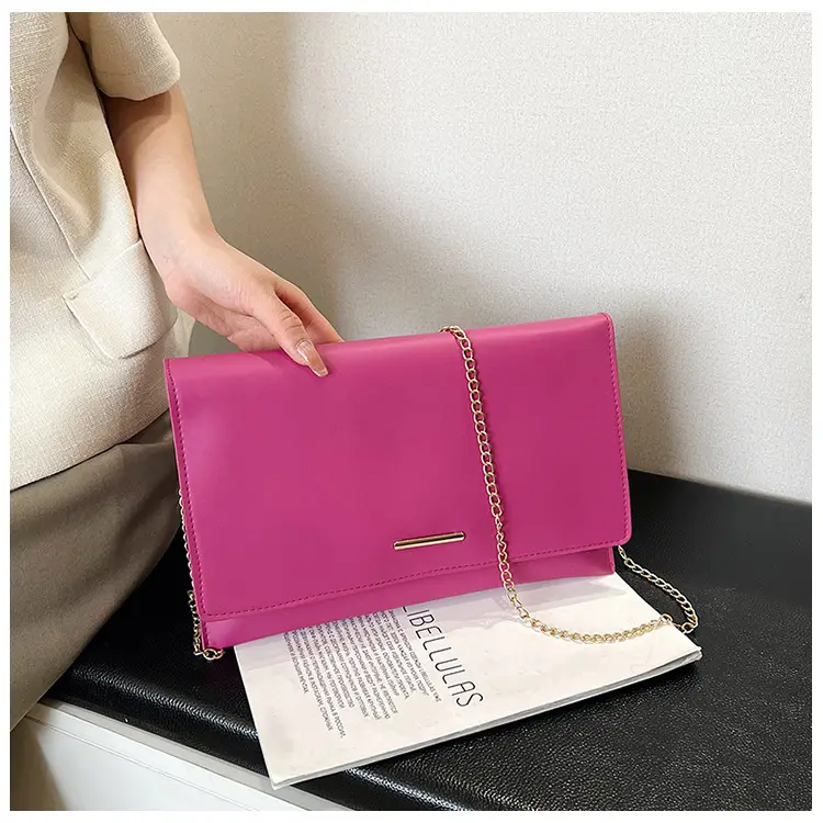 Orange Chain Clutch Bag for Women Summer — feature 15