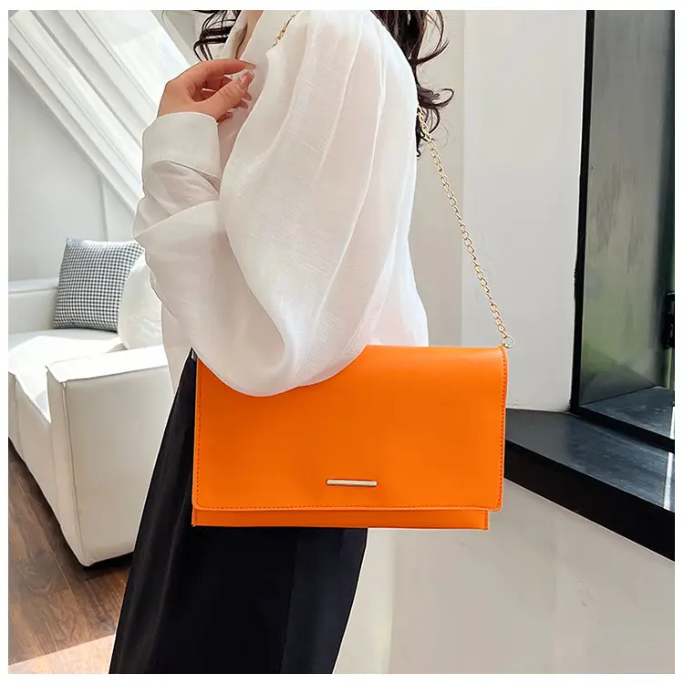 Orange Chain Clutch Bag for Women Summer — feature 19