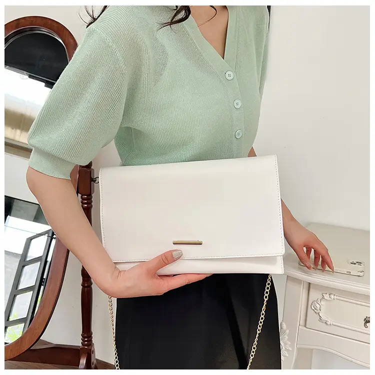 Orange Chain Clutch Bag for Women Summer — feature 21