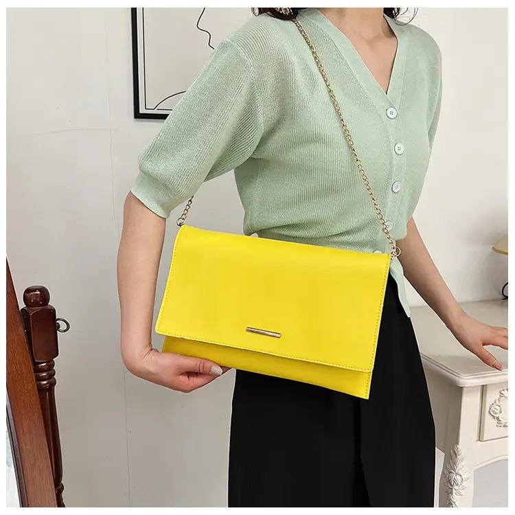 Orange Chain Clutch Bag for Women Summer — feature 26