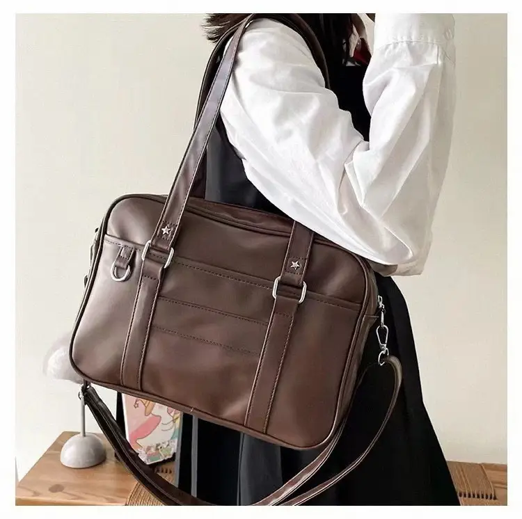 Japanese-style PU Black Shoulder Bag for Women — feature 5