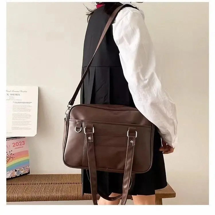 Japanese-style PU Black Shoulder Bag for Women — feature 7