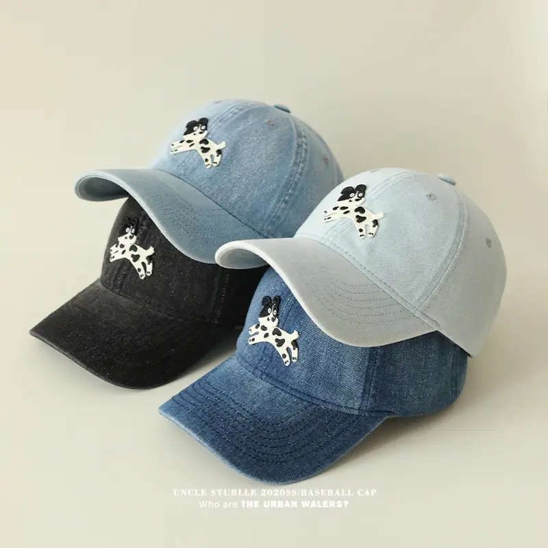 Stubble Puppy Cow Earrings Cap for Men Women