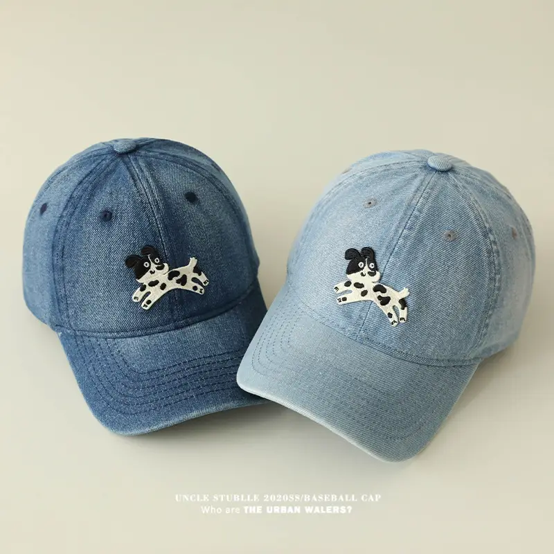 Stubble Puppy Cow Earrings Cap for Men Women