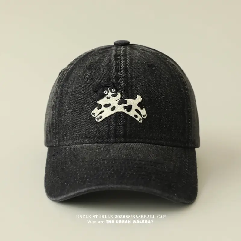 Stubble Puppy Cow Earrings Cap for Men Women — feature 12