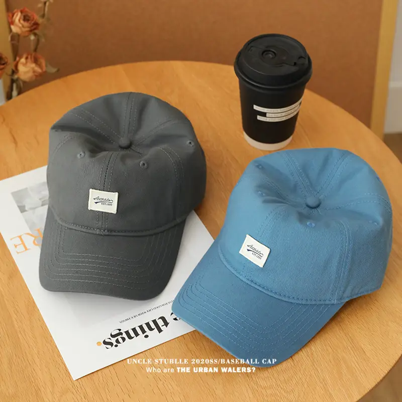 Men's Beige Baseball Cap with Wide Brim