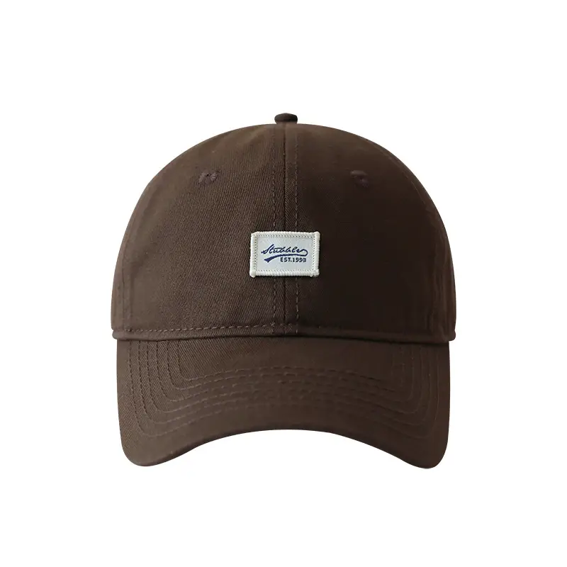 Men's Beige Baseball Cap with Wide Brim