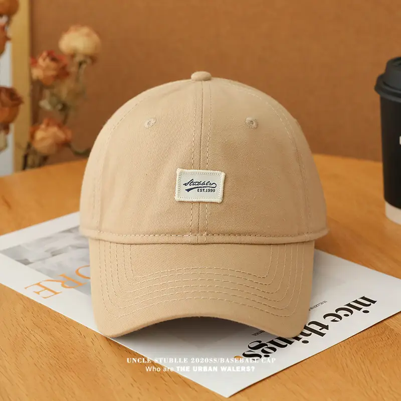 Men's Beige Baseball Cap with Wide Brim — feature 4