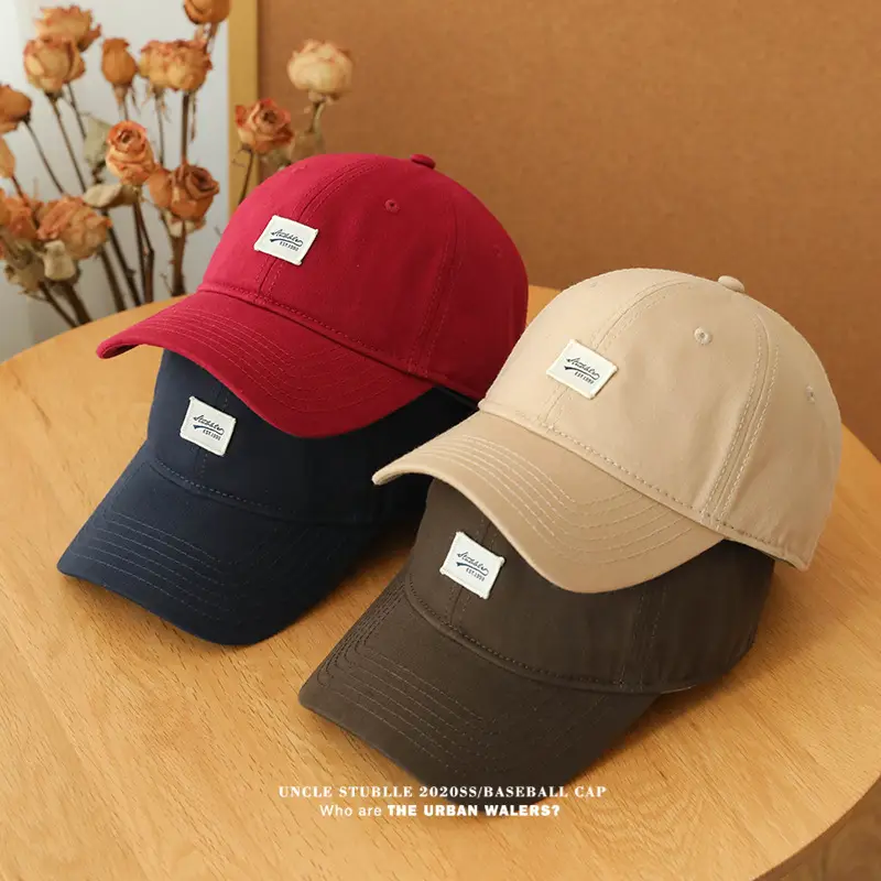 Men's Beige Baseball Cap with Wide Brim — feature 5