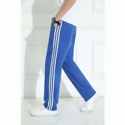 Men Red Track Pants with 3 Stripes Long Sleeve - Image 10