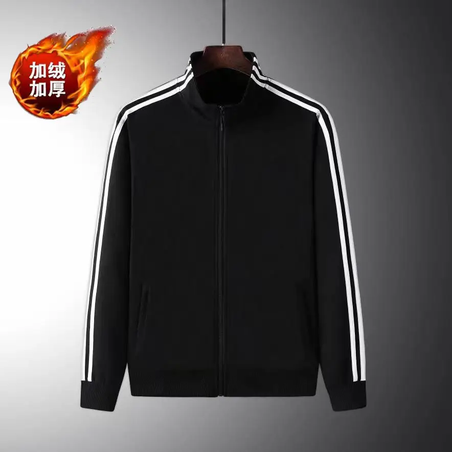 Men Red Track Pants with 3 Stripes Long Sleeve - Image 15