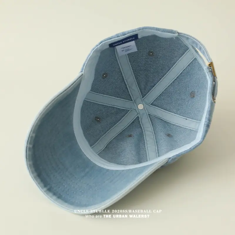 Blue Korean Ins Denim Cat Cap with Widened Brim - Image 6