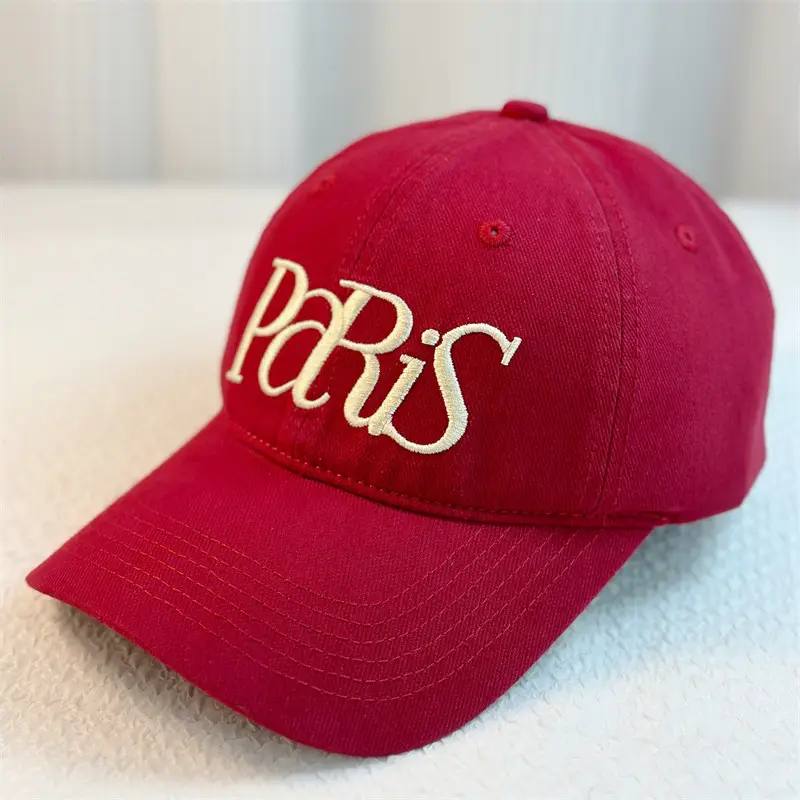 Korean Paris Letter Cap Women Red Spring Sunshade