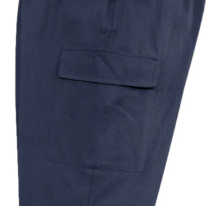 Men's Gray Drawstring Multi-Pocket Wide Tube Pants — feature 27