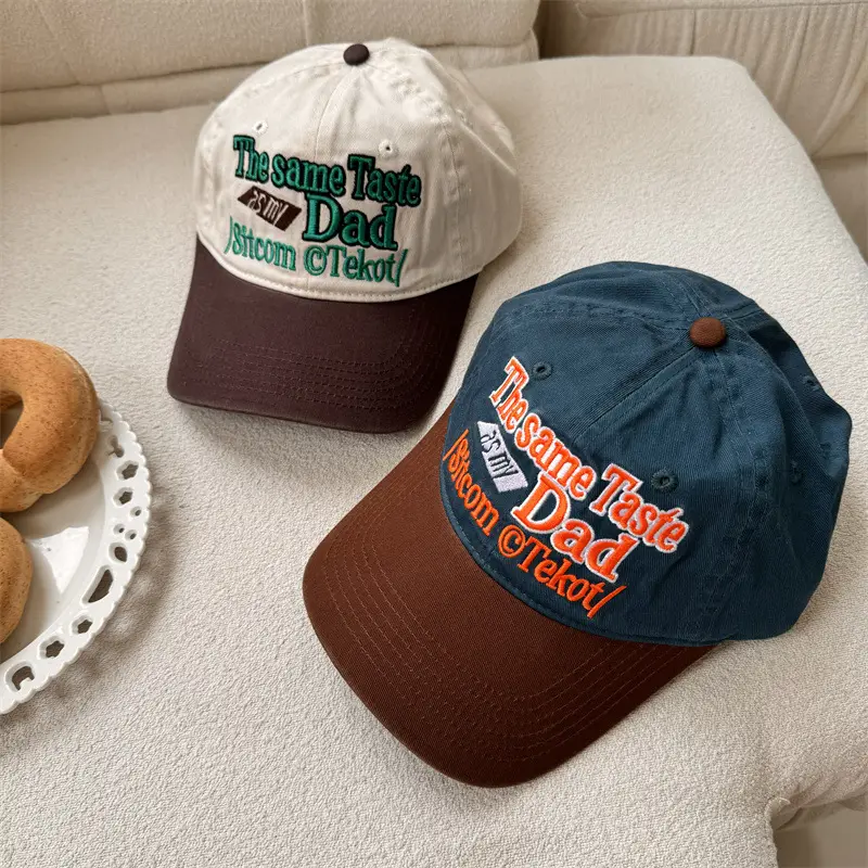 American Style Retro Washed Cap Men Women Street English Embroidery - Image 4