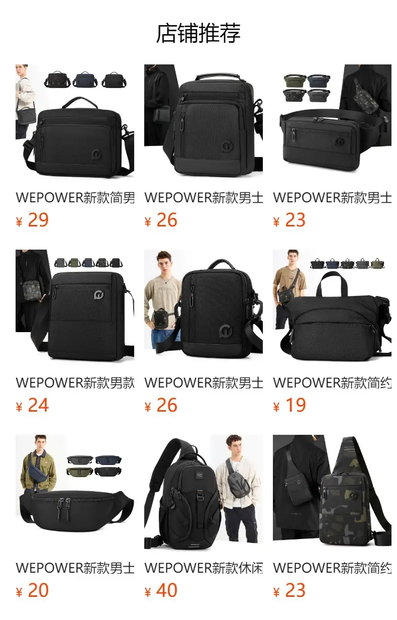 Black Casual Riding Satchel Waist Bag Travel Bag — feature 1