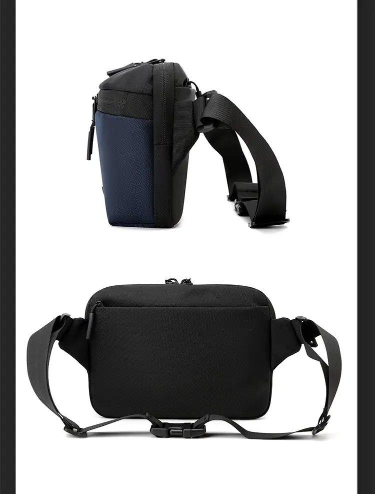 Black Casual Riding Satchel Waist Bag Travel Bag — feature 24