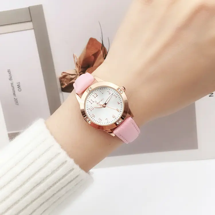 Luminous Pink Kids Watch for Girls Junior High School