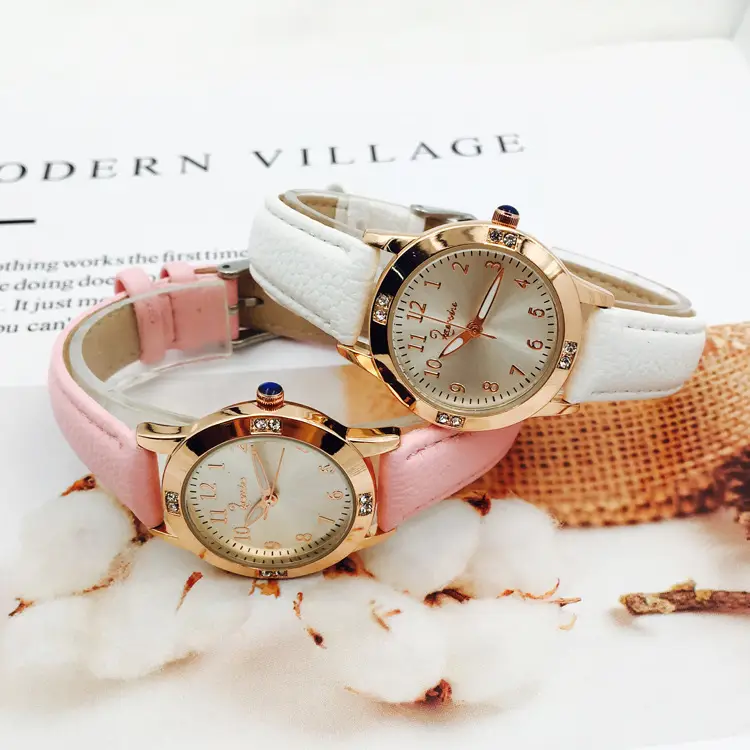 Luminous Pink Kids Watch for Girls Junior High School
