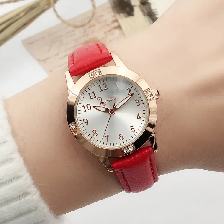 Luminous Pink Kids Watch for Girls Junior High School