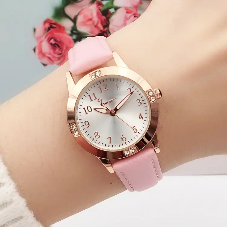 Luminous Pink Kids Watch for Girls Junior High School