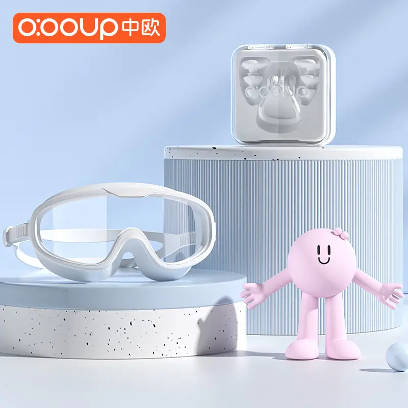 Swimming Goggles Myopia HD Anti-fog Waterproof Men's and Women's Large Frame Diving Swimming Glasses Children's Goggles Swimming Cap suit