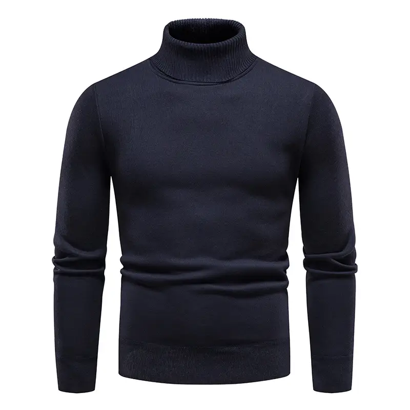 Men's Maroon Velvet Turtleneck Knitwear — feature 3