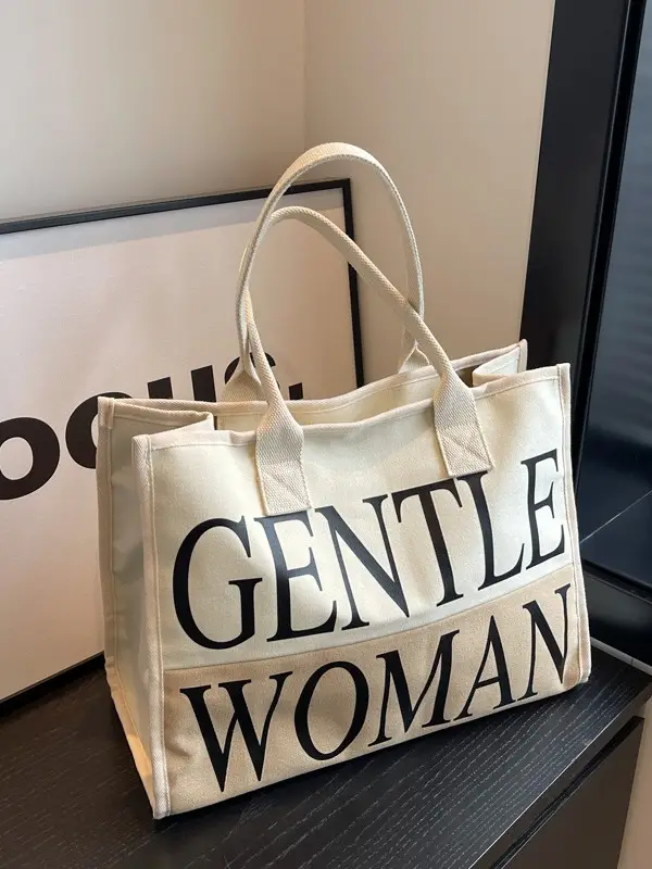 Women's Canvas Shoulder Bag "Gentle Woman" 2024 - Image 6