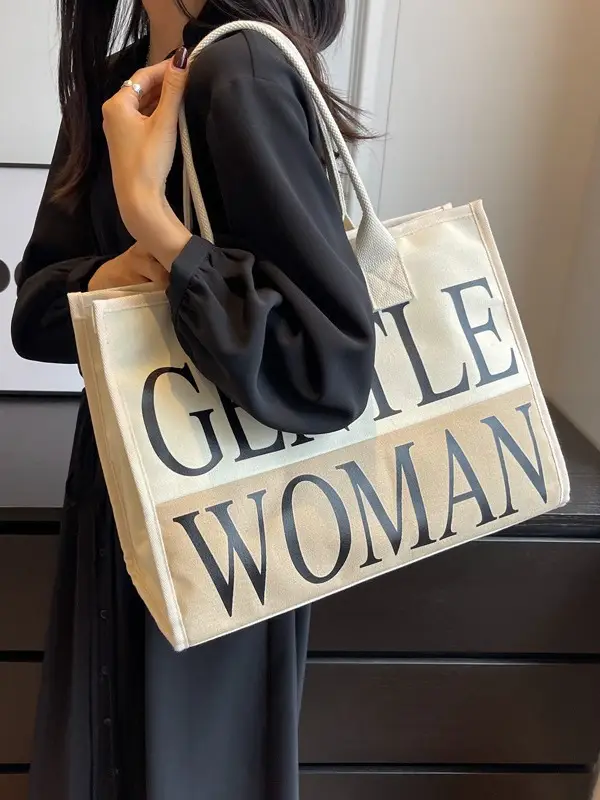 Women's Canvas Shoulder Bag "Gentle Woman" 2024 - Image 7