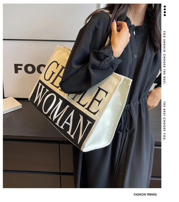 Women's Canvas Shoulder Bag "Gentle Woman" 2024 — feature 1