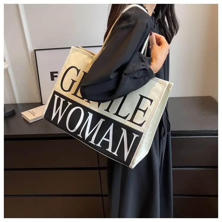 Women's Canvas Shoulder Bag "Gentle Woman" 2024 — feature 10