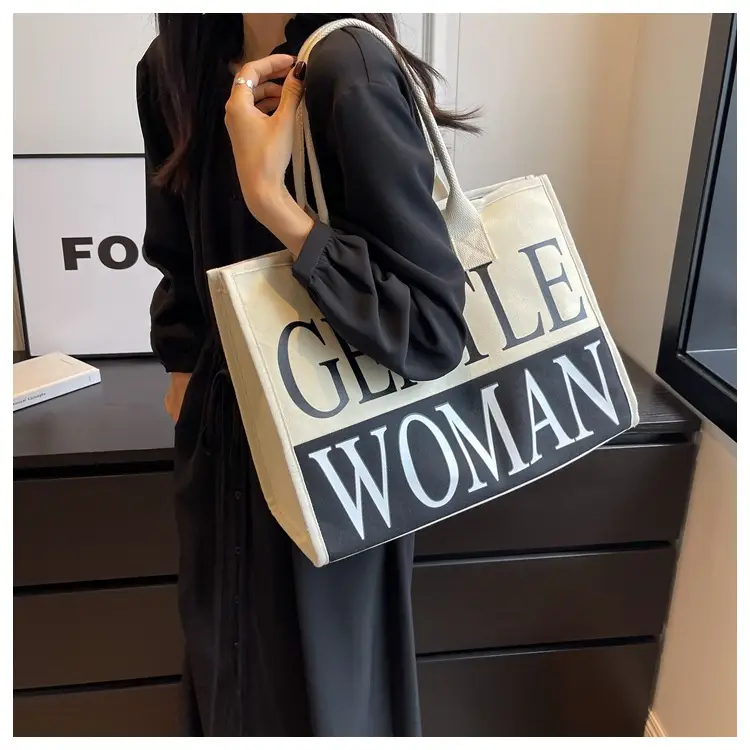 Women's Canvas Shoulder Bag "Gentle Woman" 2024 — feature 11
