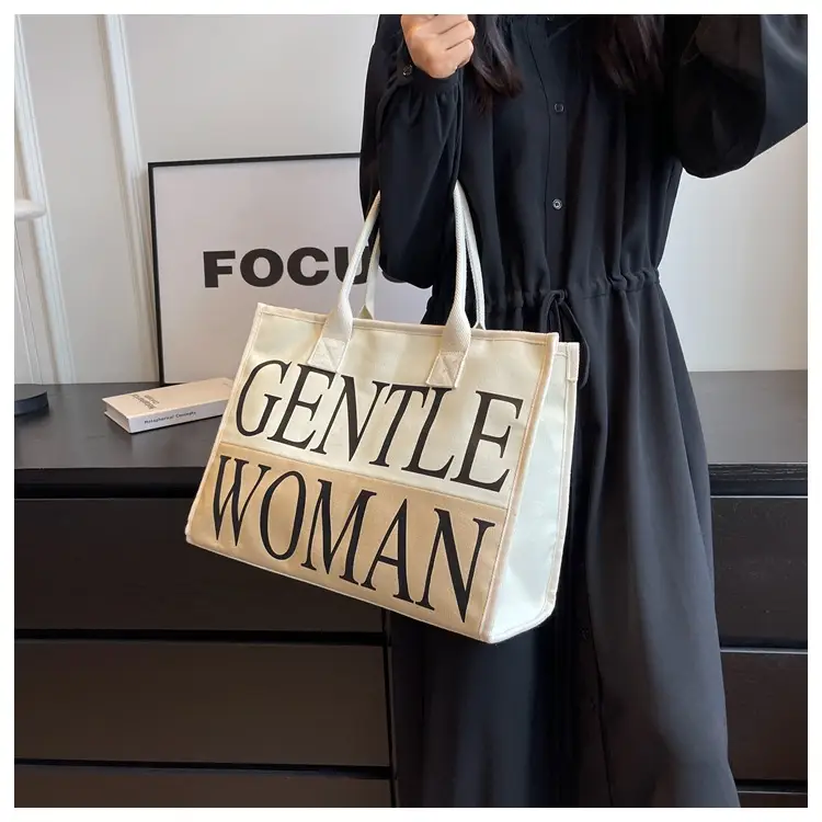 Women's Canvas Shoulder Bag "Gentle Woman" 2024 — feature 12