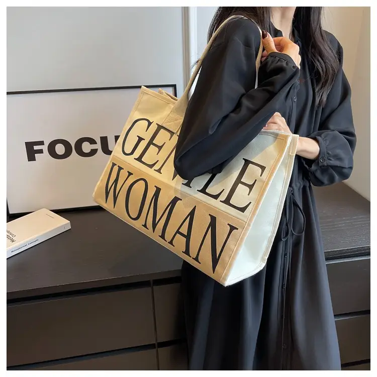 Women's Canvas Shoulder Bag "Gentle Woman" 2024 — feature 13