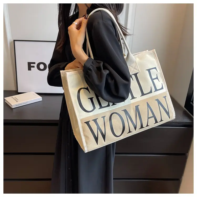 Women's Canvas Shoulder Bag "Gentle Woman" 2024 — feature 14
