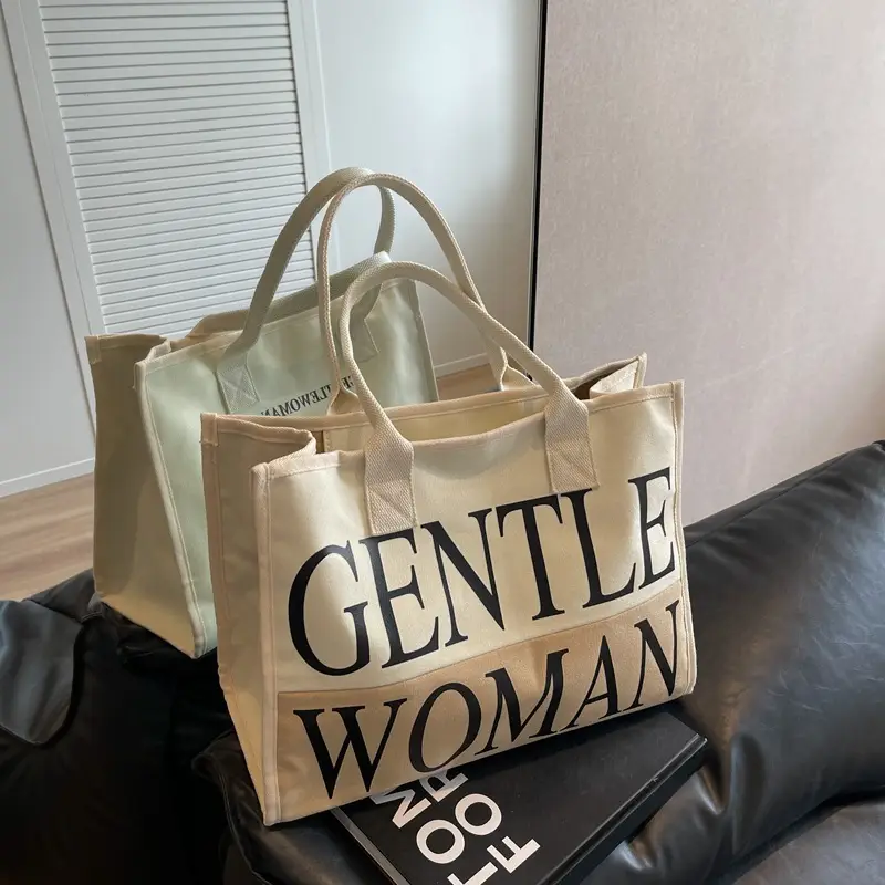 Women's Canvas Shoulder Bag "Gentle Woman" 2024 - Image 2