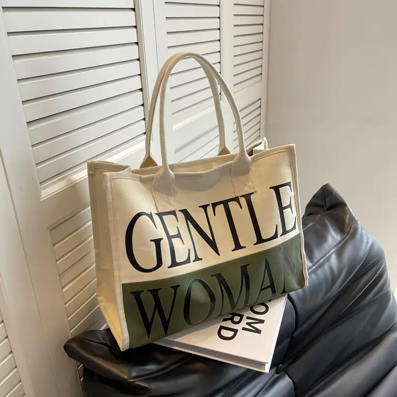Women's Canvas Shoulder Bag "Gentle Woman" 2024 - Image 3