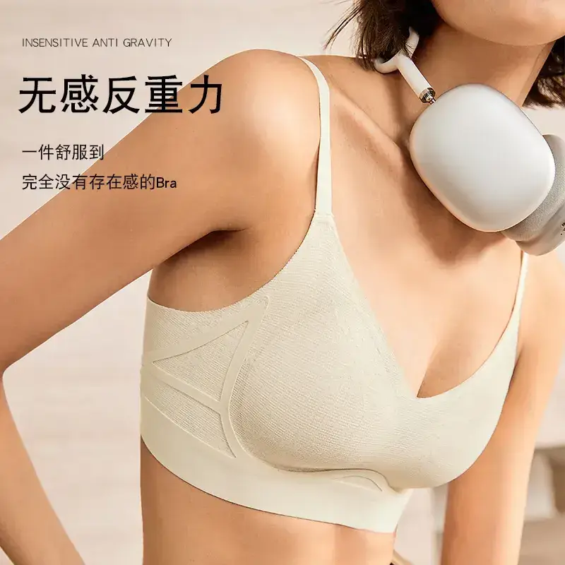 New French Lace Jacquard Underwear for Women Fixed Cup Seamless - Image 8
