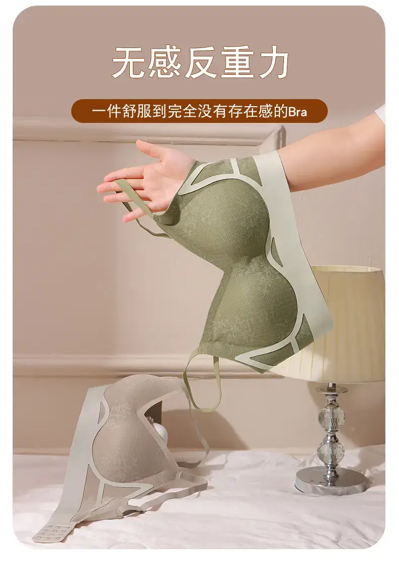 New French Lace Jacquard Underwear for Women Fixed Cup Seamless — feature 5