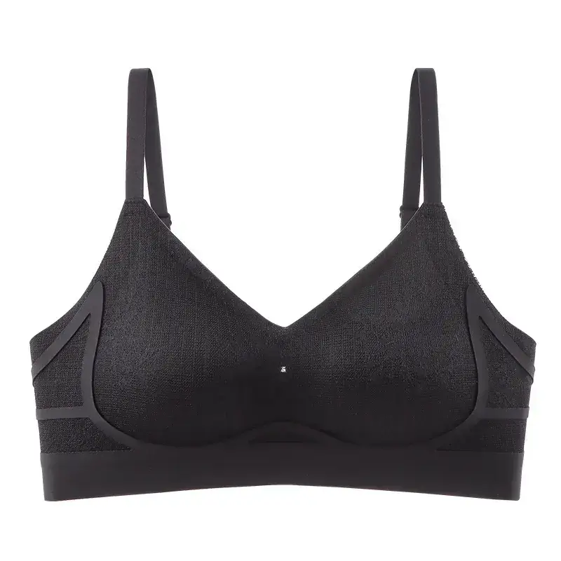 New French Lace Jacquard Underwear for Women Fixed Cup Seamless - Image 5