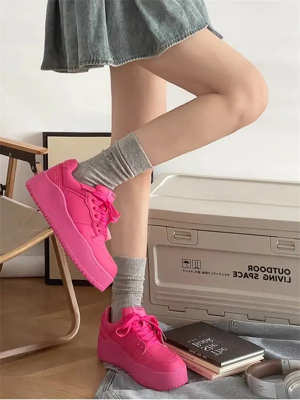 Women Yellow Platform Sneakers Casual 2024 — feature 10