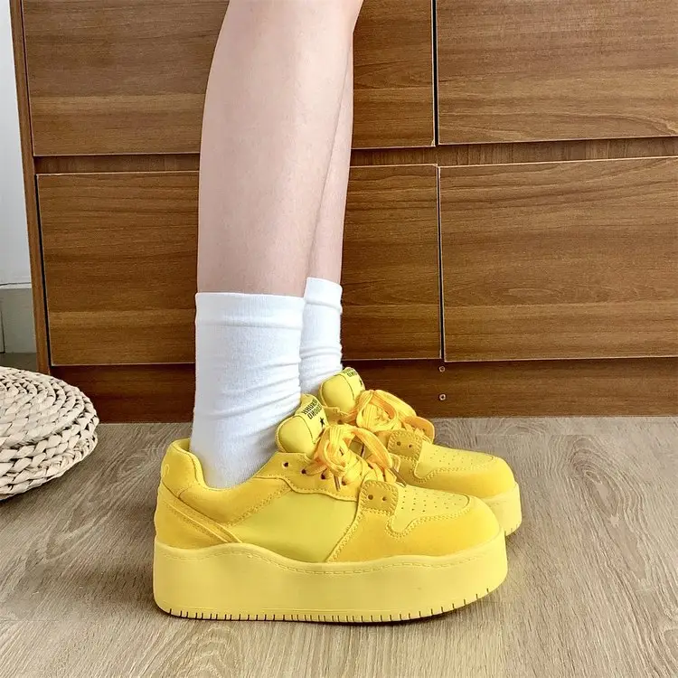 Women Yellow Platform Sneakers Casual 2024 — feature 7
