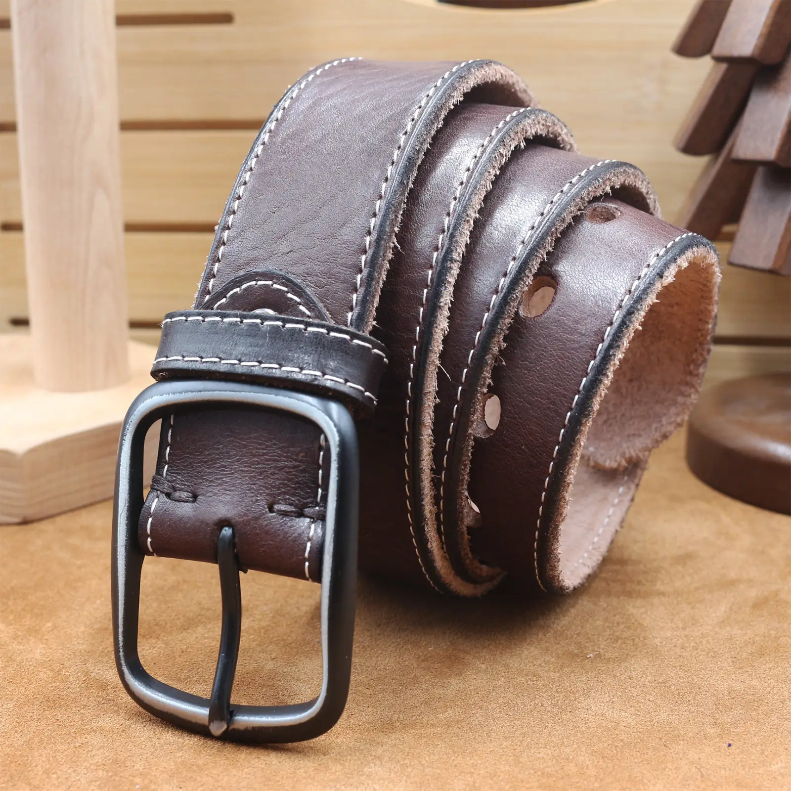3.8CM Genuine Leather Belt for Men - Image 9